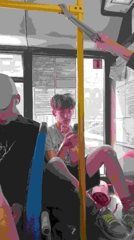 Create meme: food in the bus, trolley , public transport 