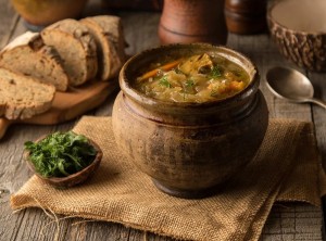 Create meme: the cabbage soup, kushet soup, soup with mushrooms and fresh cabbage