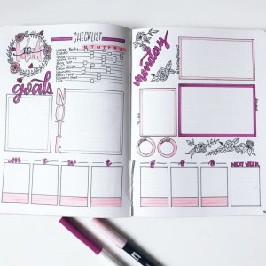 Create meme: journal, ideas for diary of Flamingo, bullet journal ideas