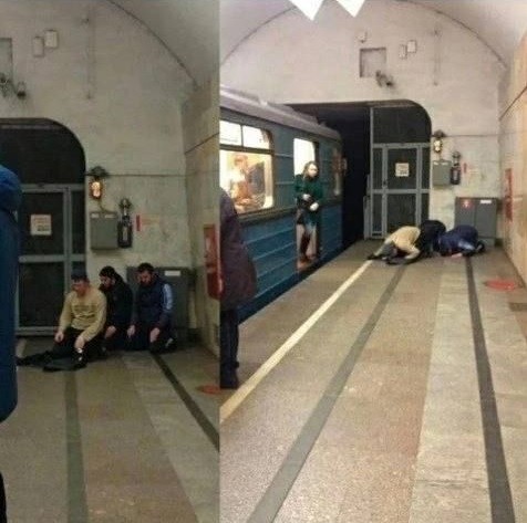 Create meme: the Moscow metro , muslims in the Moscow metro, subway car