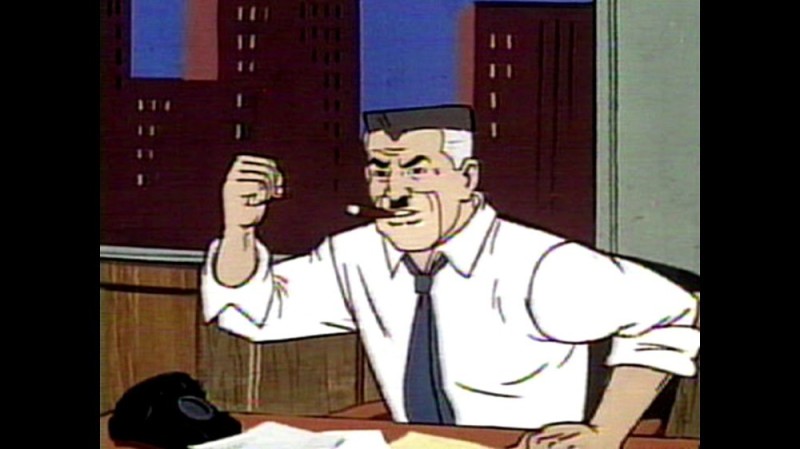 Create meme: spider-man J. Jonah jameson, J. Jonah jameson cartoon, Jonah Jameson spider-man