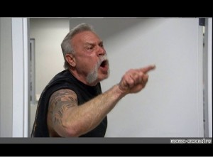 Create meme: american chopper, screaming man meme, memes