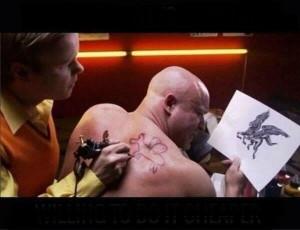 Create meme: tattoo, there is always someone who will do it cheaper