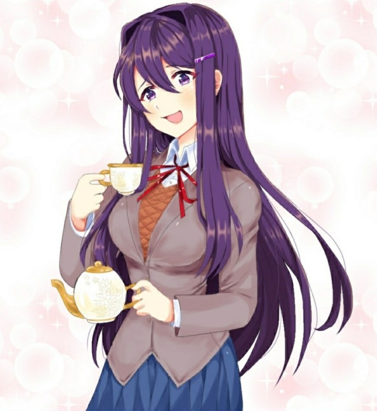 Создать мем: юри ддлк от, yuri ddlc, юри doki doki