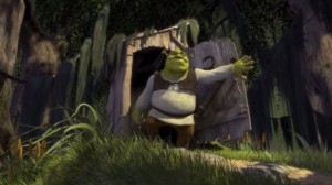Create meme: Shrek comes out of the toilet, Shrek somebody once, Shrek Shrek