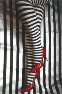 Create meme: tights, red shoes, stripe