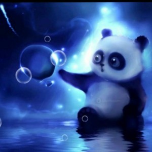 Создать мем: милая панда, спокойной ночи панда, синяя панда