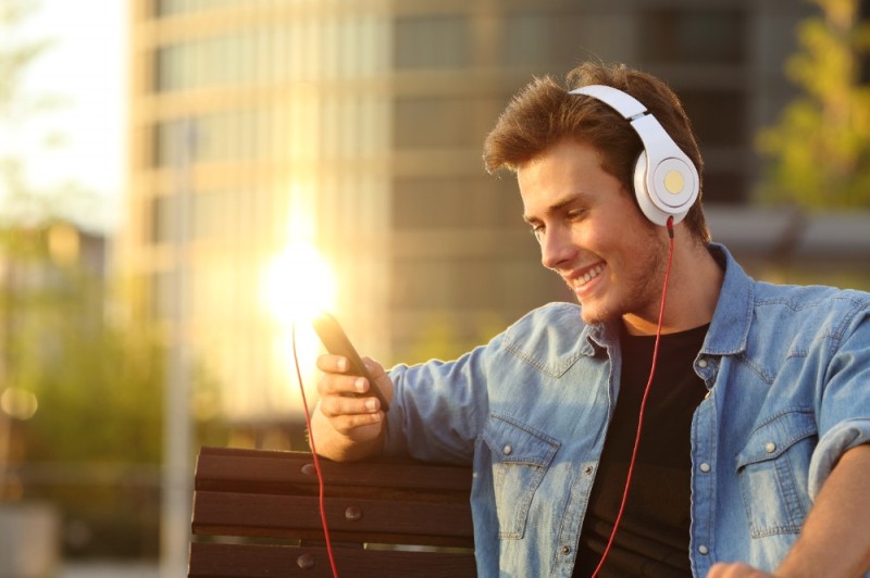 Create meme: the man in the earphones, male headphones, the guy with the headphones