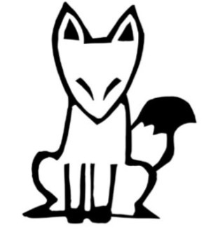 Create meme: fox silhouette of the muzzle, fox logo, fox stencil