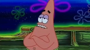 Create meme: Patrick thinks, Patrick, sponge Bob square pants