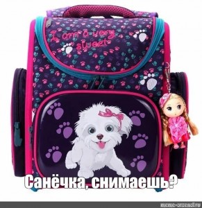 Create meme: backpacks for girls