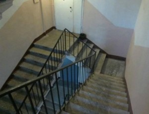 Create meme: the house on the street friendship in Leningrad, St. Petersburg porches photos, strange stairs at the entrance
