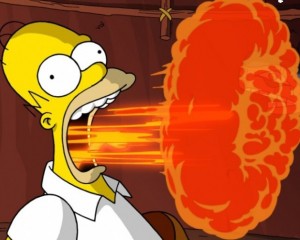 Create meme: the photo to the desktop from the cartoons the simpsons, Homer Simpson with a gun, Homer Simpson Wallpaper