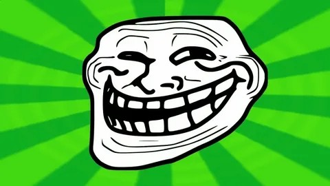 Create meme: the troll's smile, a trollface without a background, Troll face 