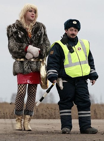 Create meme: selection of jokes , policeman , our russia 