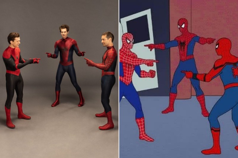 Create meme: spider-man , meme 2 spider-man, 3 spider-man meme