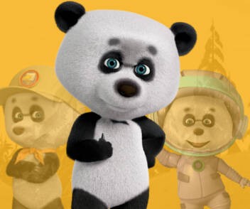 Создать мем: герои мультфильма маша и медведь панда, панда из мультика маша и медведь, панда из мультфильма маша и медведь