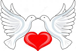 Создать мем: голуби на свадьбу трафарет, свадебные голуби на прозрачном фоне, голубь с сердечком
