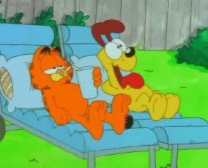 Create meme: Garfield and friends season 1 episode 1, Garfield, Garfield and his friends