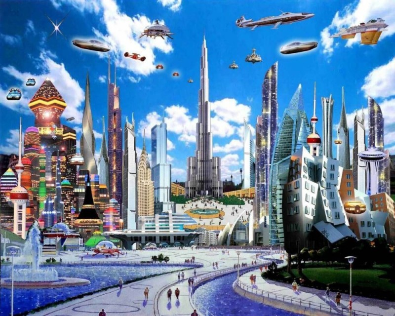 Create meme: future fantasy, city of the future project, future city