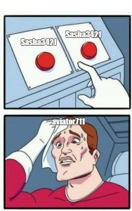 Create meme: difficult choice, difficult choice meme, red button meme