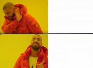 Создать мем: мем с дрейком шаблон, drake meme, drake мем шаблон