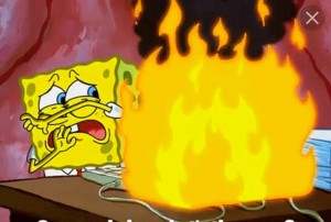 Create meme: spongebob fire, sponge Bob square pants, gifs spongebob