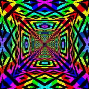 Create meme: psychedelic art, acid trip tunnel, psychedelic hypnosis GIF