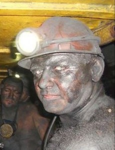 Create meme: eye of the miner, miners in a coal mine, coal mine