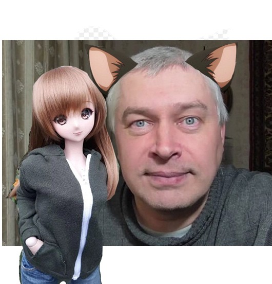 Создать мем: кукла smart doll профиль головы, smart doll мирай, мужчина