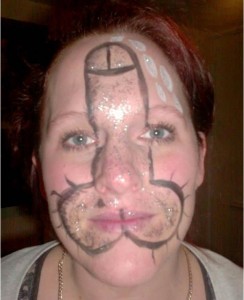 Create meme: face painting, people, face