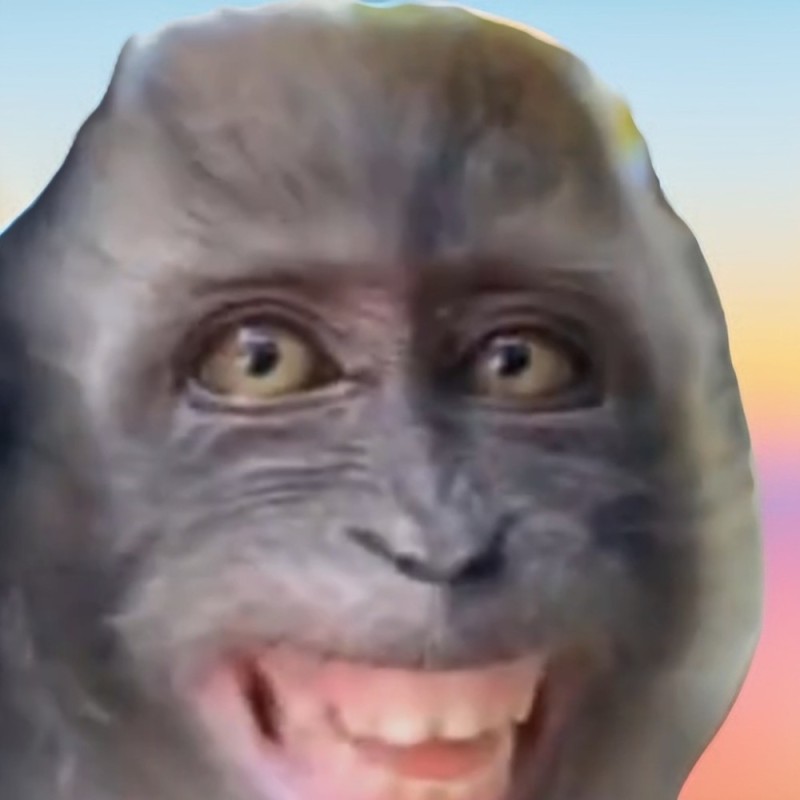 Create meme: funny monkey , monkey , painted monkey