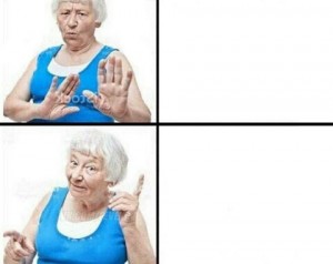 Создать мем: компуктер мем, шаблоны мемов про бабушек, мемы про бабушек