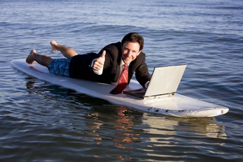 Create meme: a workaholic on vacation, businessman on vacation, vacation office