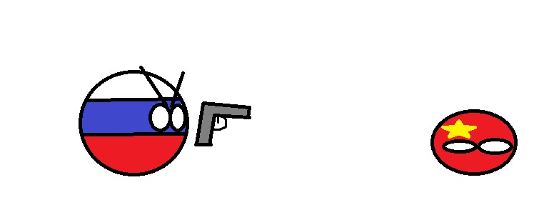 Create meme: cannibals Russia, countryballs, Russia and China Countryball comics
