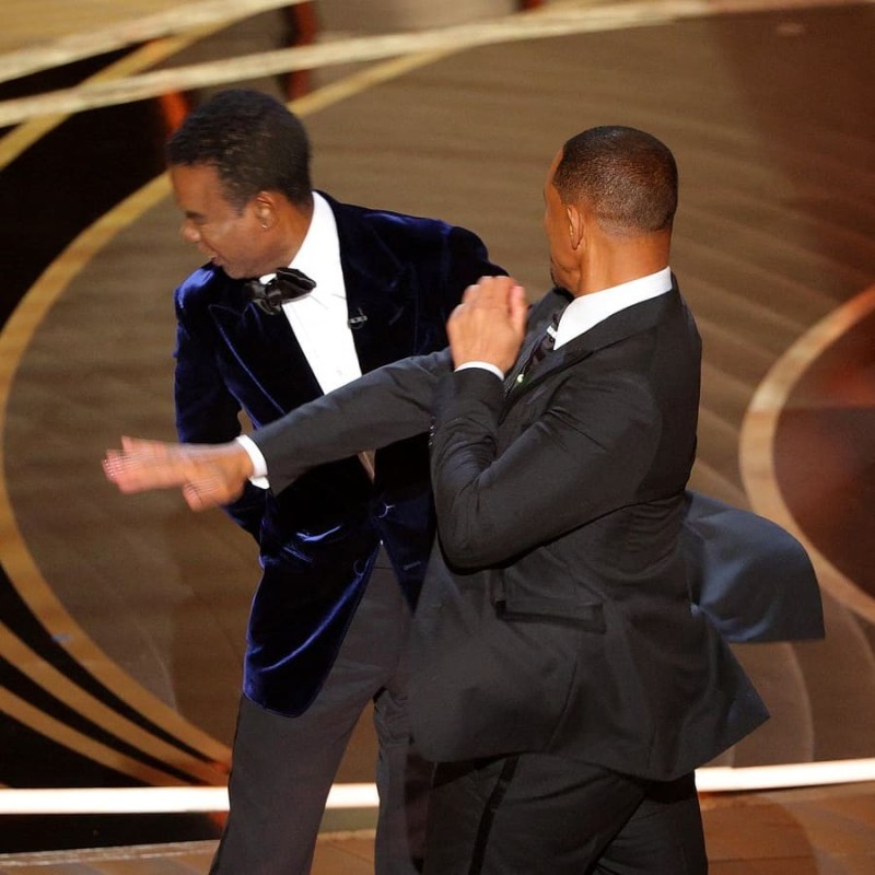 Create meme: Will Smith hit Chris Rock, Will Smith hit the presenter, Will Smith at the Oscars