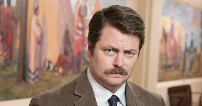 Create meme: ron swanson, a simple man , text page