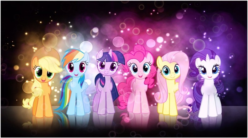 Create meme: sparkle rainbow dash rarity pinkie apple jack, mane 6 , friendship is a miracle