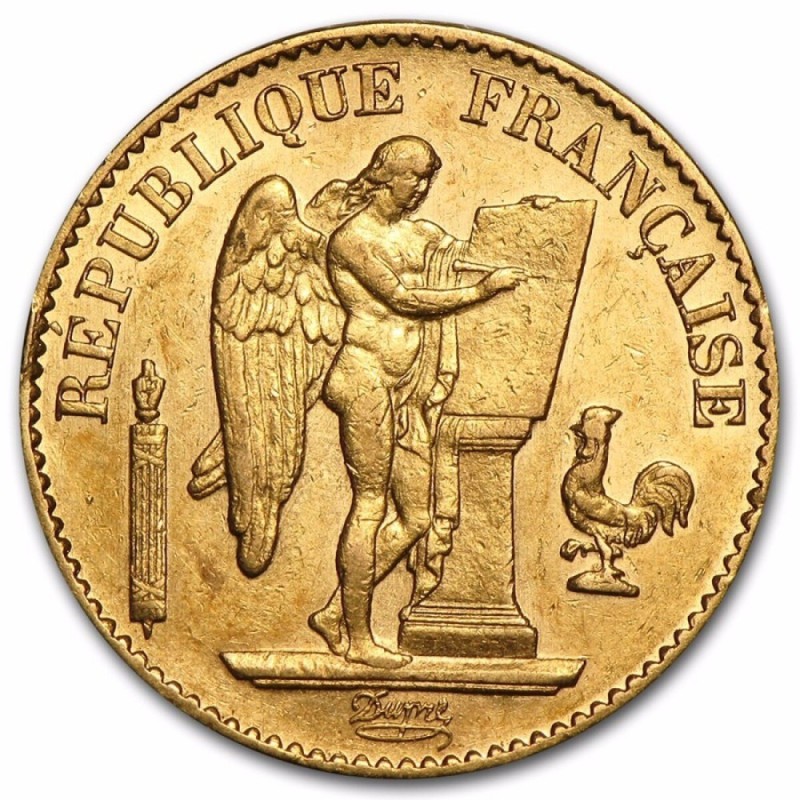 Create meme: coin, golden angel coin France, 20 francs