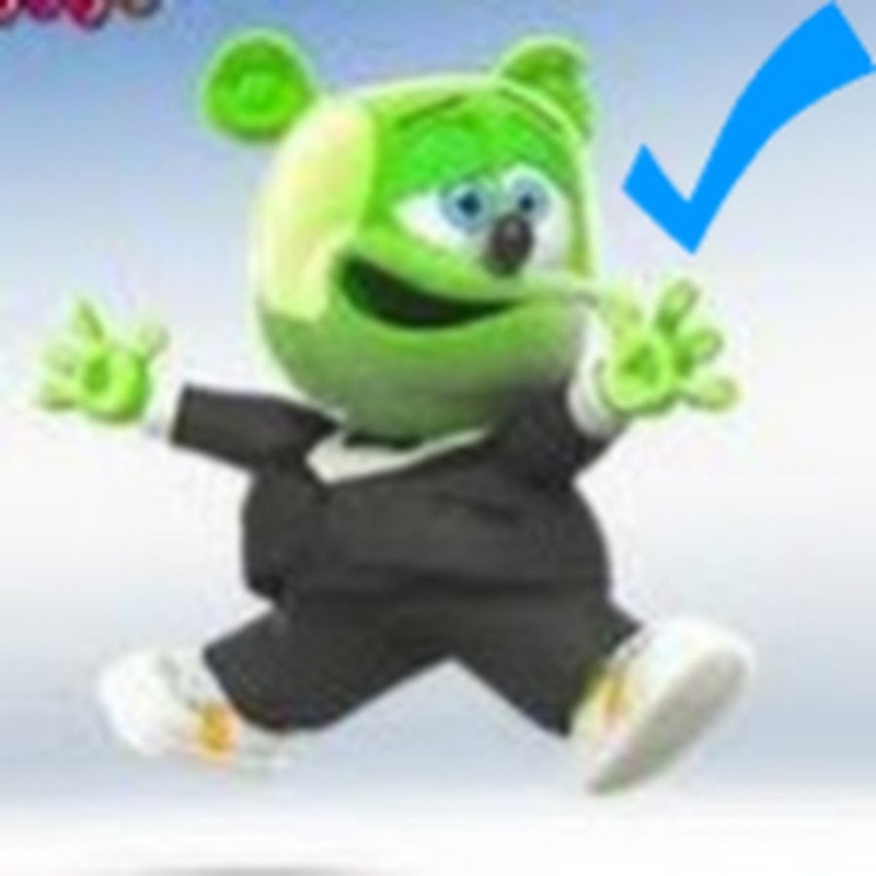 Create meme: gummiber, gumiber, bear gumiber costume