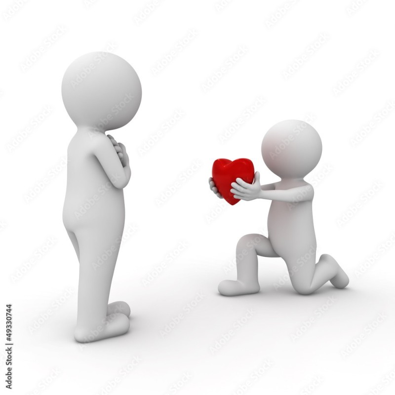 Create meme: 3d man, stock illustrations, a man with a heart