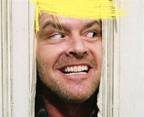 Create meme: Shining jack nicholson Johnny, Jack Nicholson the shining smile, lights 