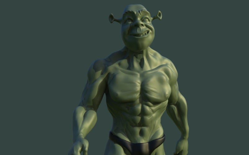 Create meme: pumped up shrek, Shrek Jock, shrek with muscles