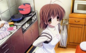 Создать мем: кланнад булочки, cooking background, аниме кухня маленькая