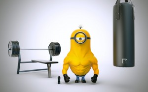 Create meme: Mignon skiing pictures, minion Stalker, gym