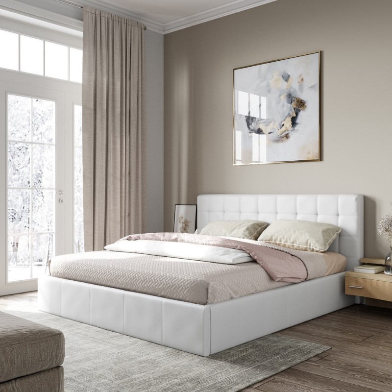 Create meme: white double bed, ormatek beds, bed in the bedroom