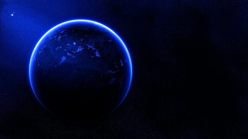 Create meme: The blue planet, blue space , black space