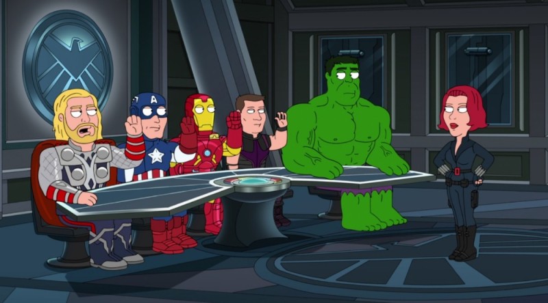 Create meme: Family Guy the Avengers, Family Guy Season 13, the Avengers 