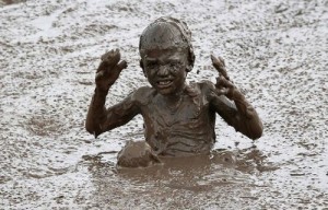 Create meme: craaaaazy, the boy in the mud, had a dirt