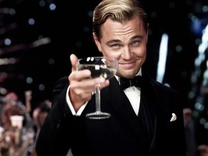 Create meme: DiCaprio a glass to those, DiCaprio with a glass for you, Leonardo DiCaprio with a glass of